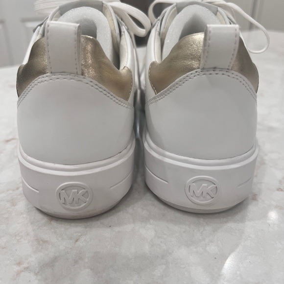 MICHAEL Michael Kors White and Gold Sneakers - Picture 4 of 11